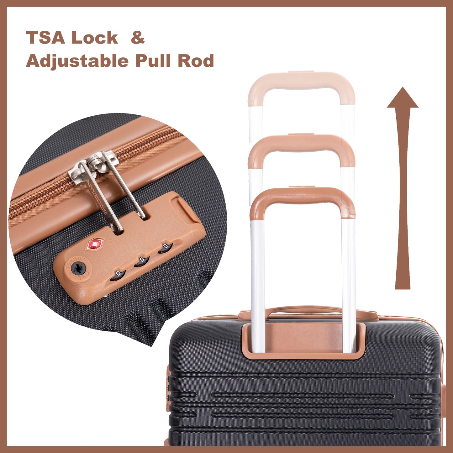 Travelhouse CN 4 Piece Luggage Set With Spinner Wheels