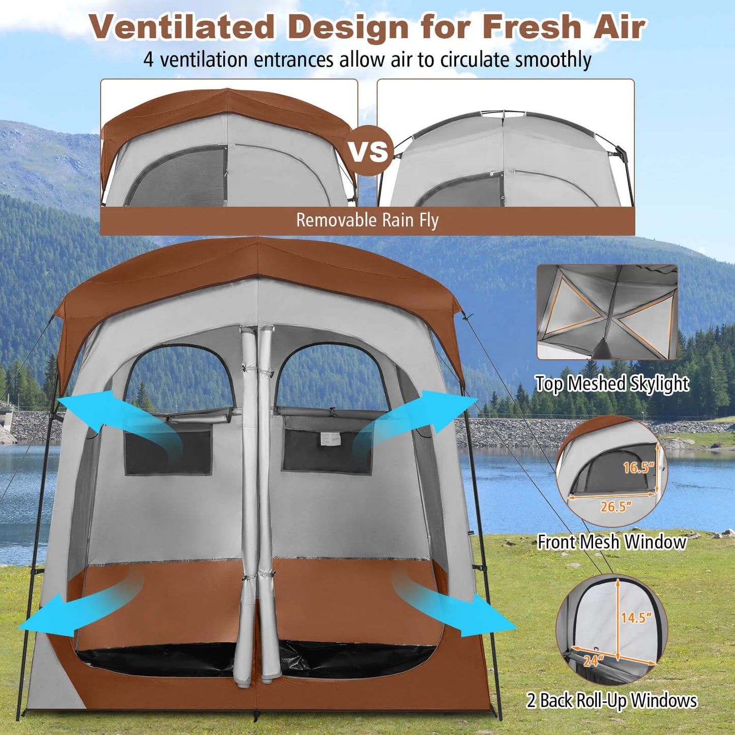 Privacy Shower Tent Shelter For Outdoor Use