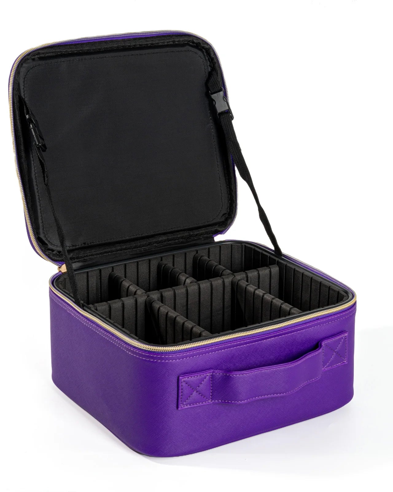 Makeup Bag With Mirror lamp,Travel Waterproof Necessary Beauty Brush Embroidery Tool Storage Cosmetic Case Portable Makeup Box by S And B Enterprise