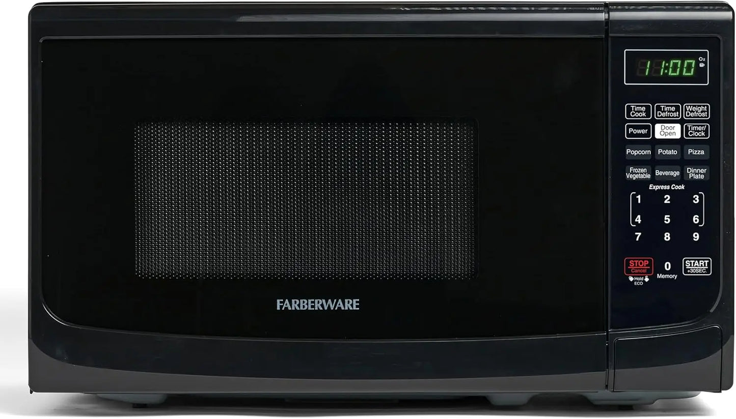 700W Countertop Microwave Oven Auto Cook Defrost Child Safety Lock