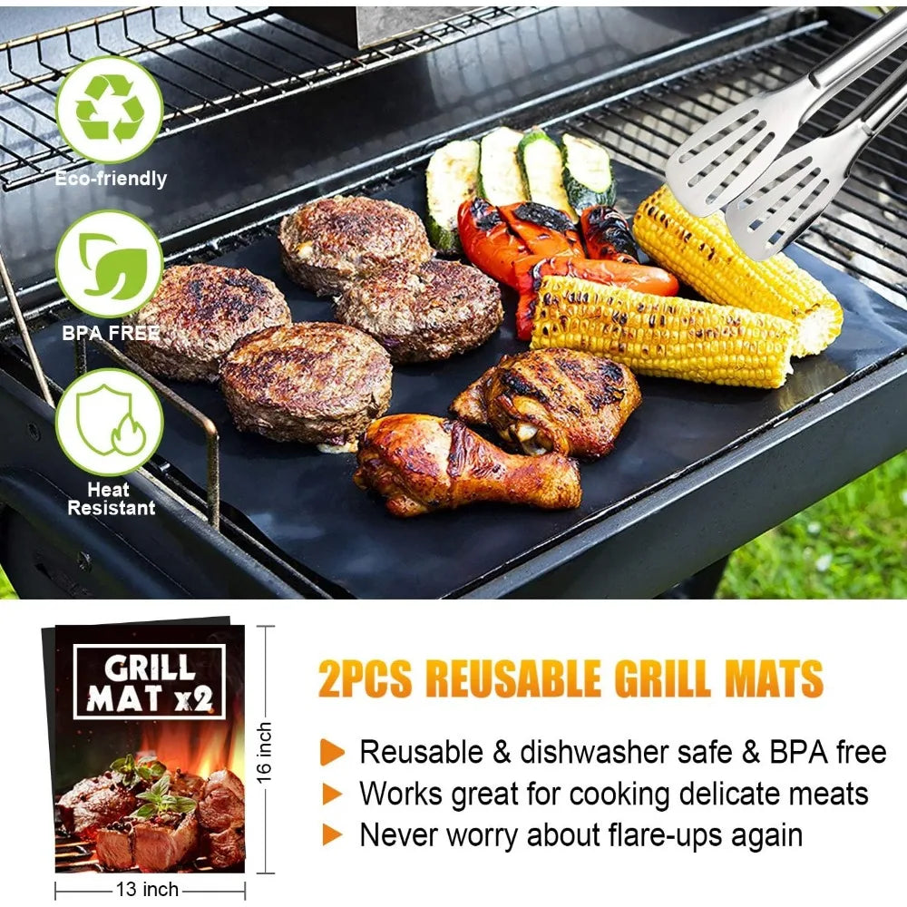 NBVCX Stainless Steel BBQ Tool Set With Thermometer by S And B Enterprise