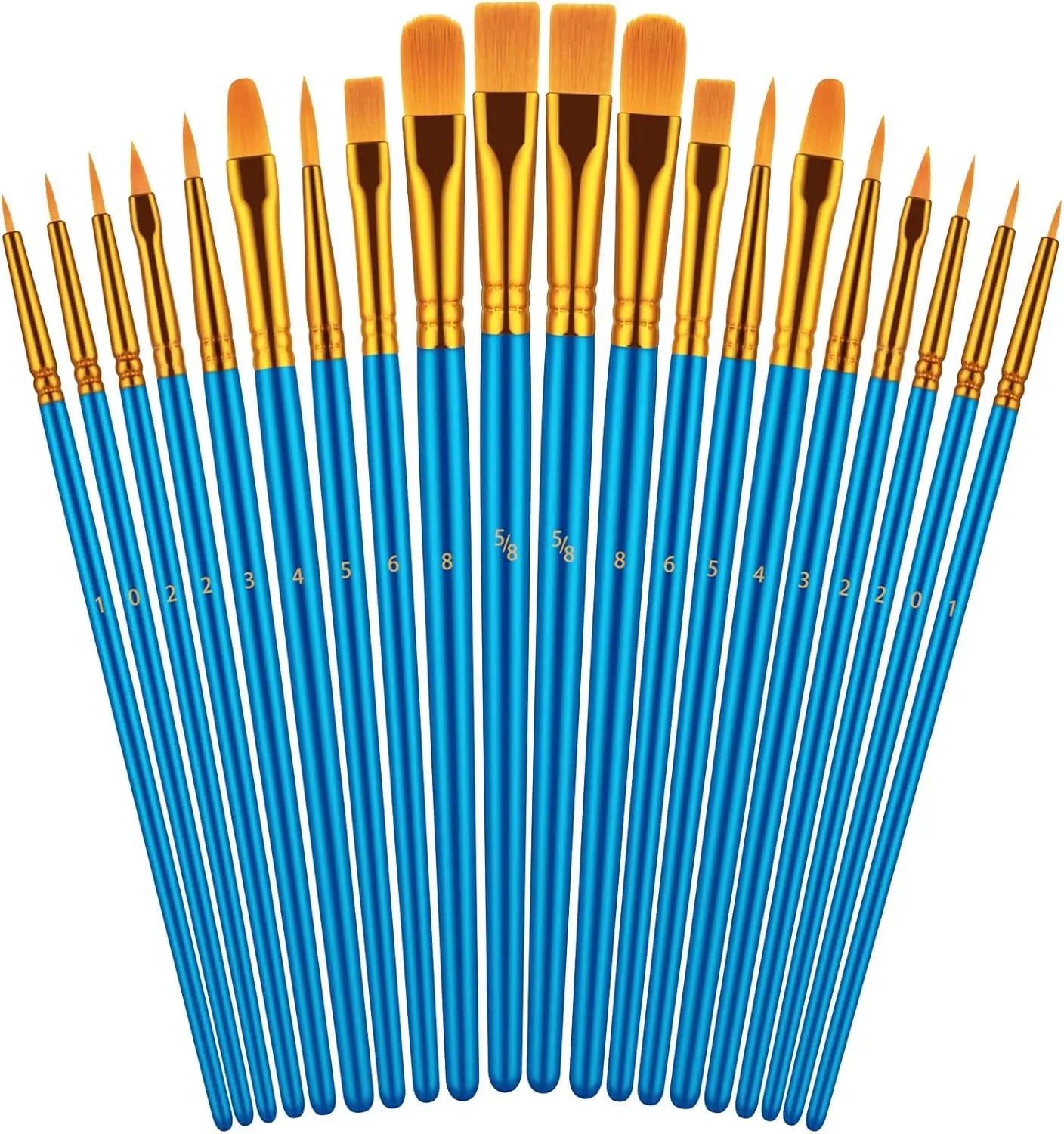 Oil Watercolor Acrylic Paint Brushes Set 2 Pack Professional Art