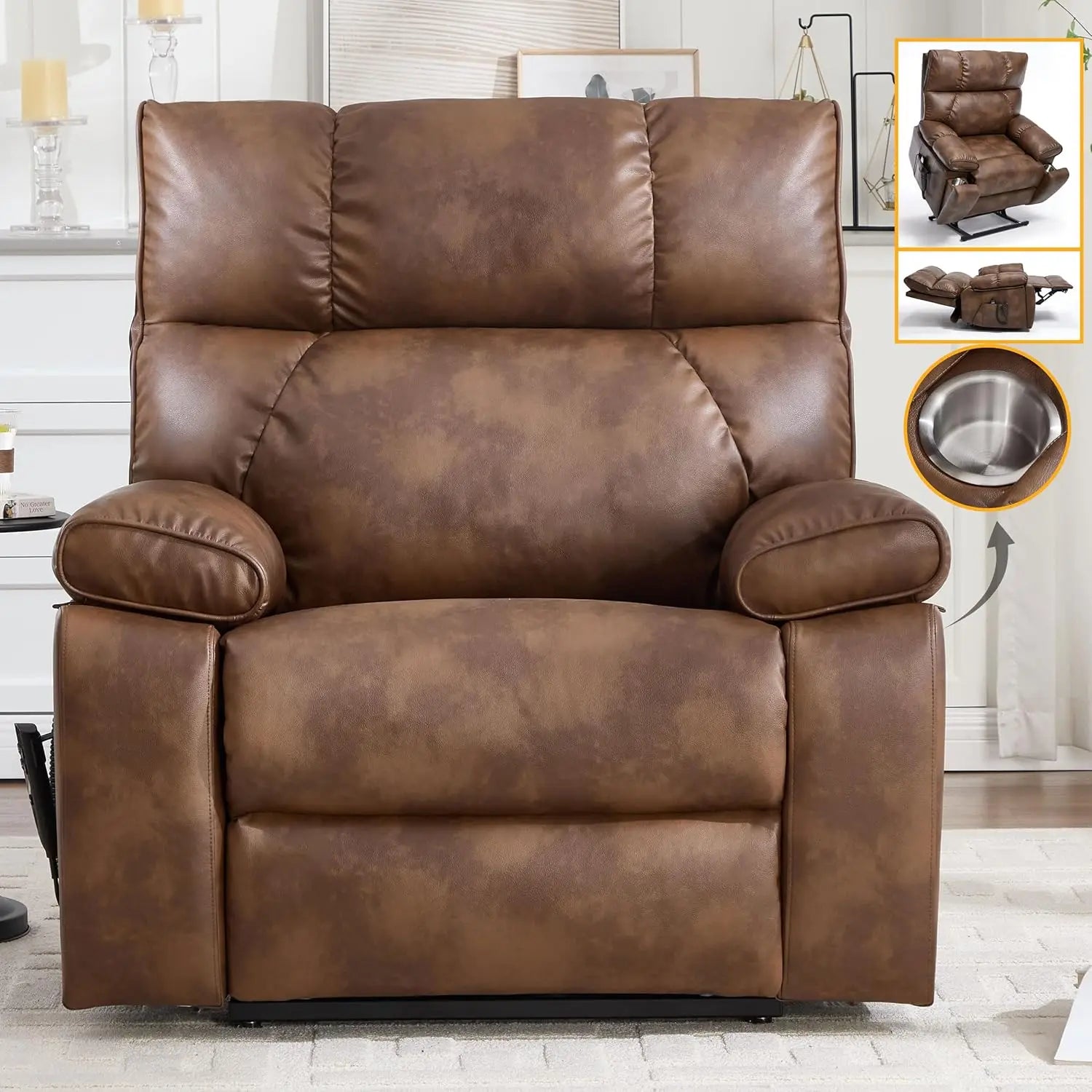 Dual Motor Power Lift Recliner Chair With Massage And Heat by S And B Enterprise