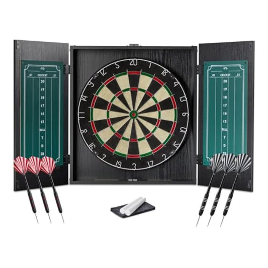 Dartboard Cabinet Set For Adults Perfect Home Games And Recreation by S And B Enterprise