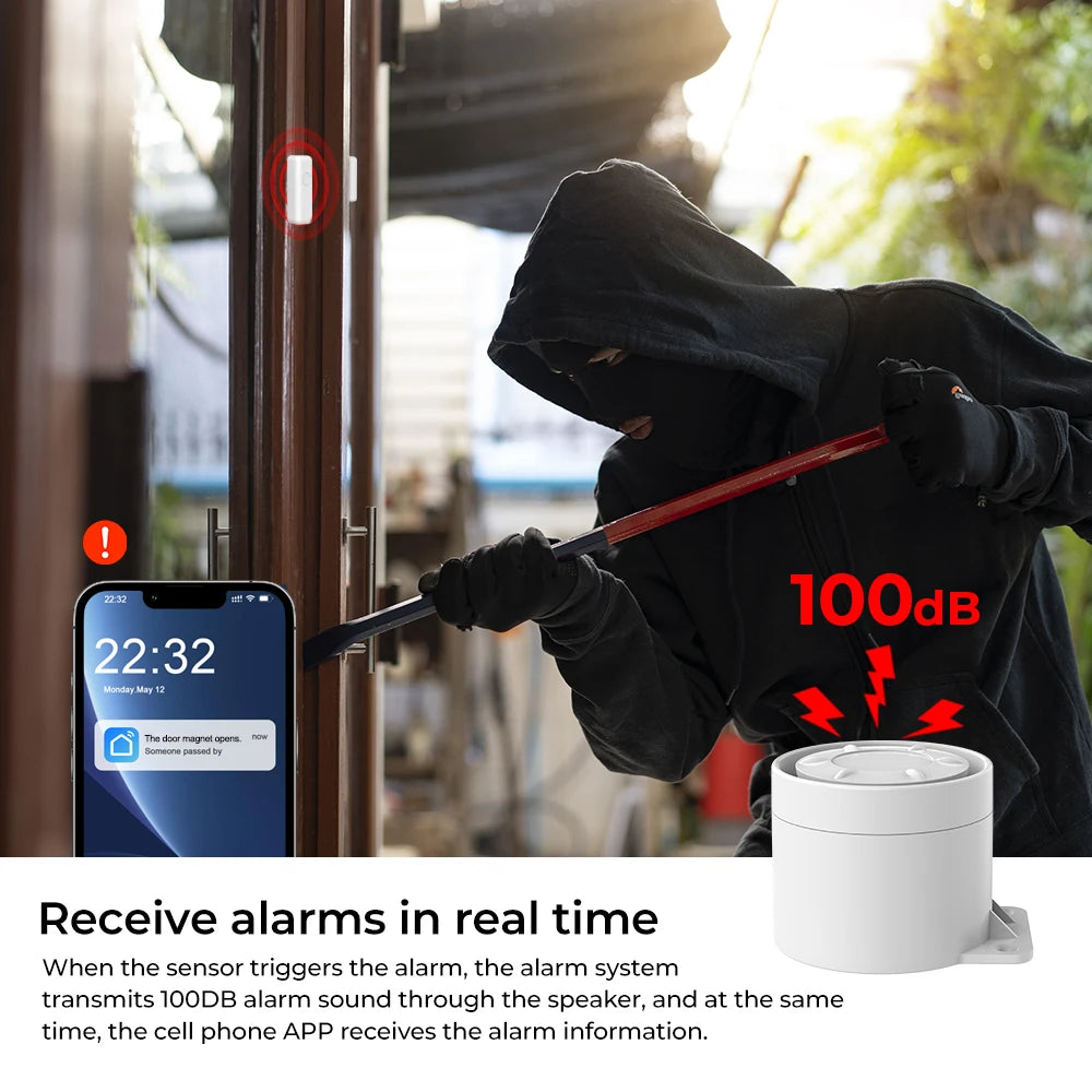 PGST No Monthly Fee Wireless Home Security System 4G WiFi