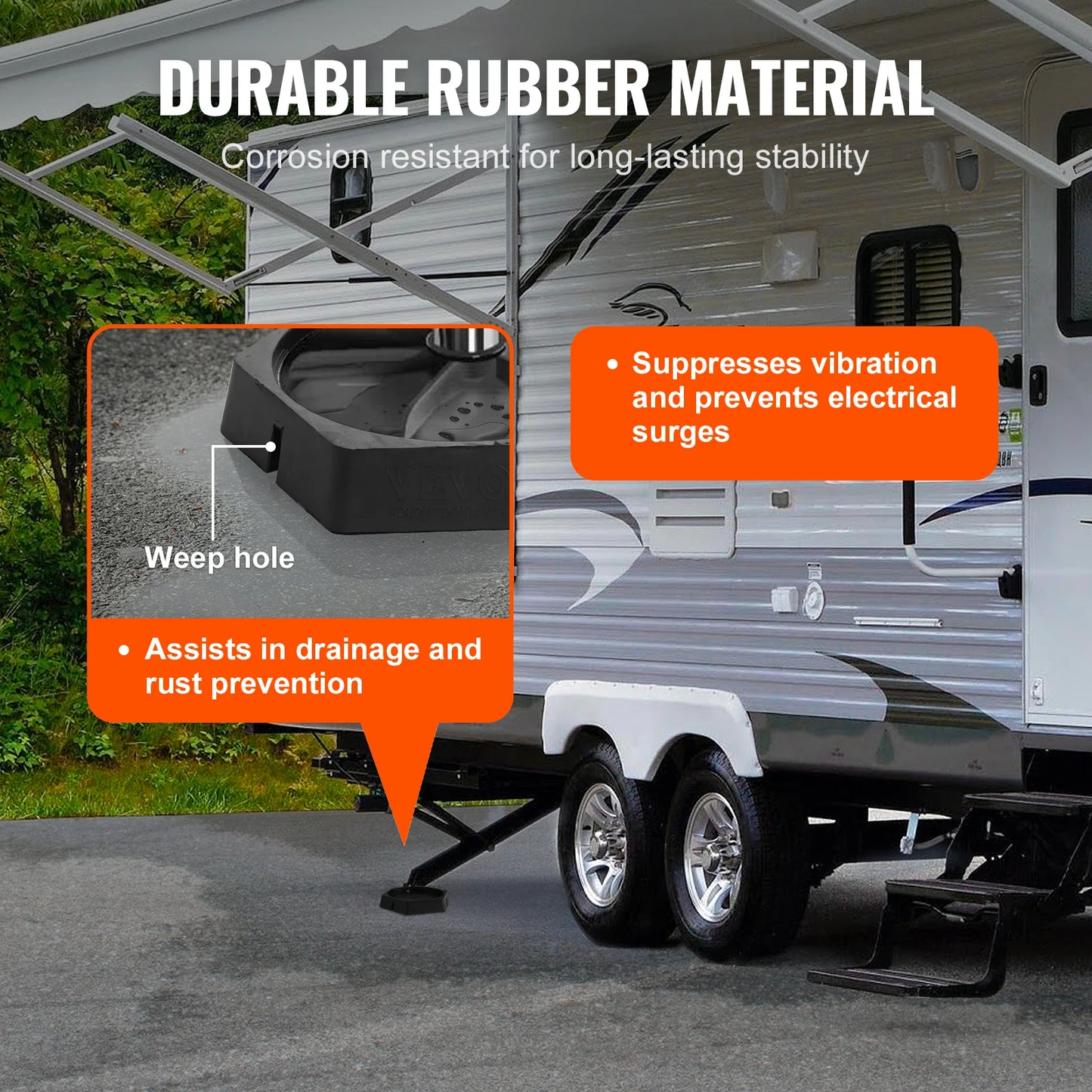 SucceBuy RV Leveling Pads Round Landing Feet Jack Stabilizers
