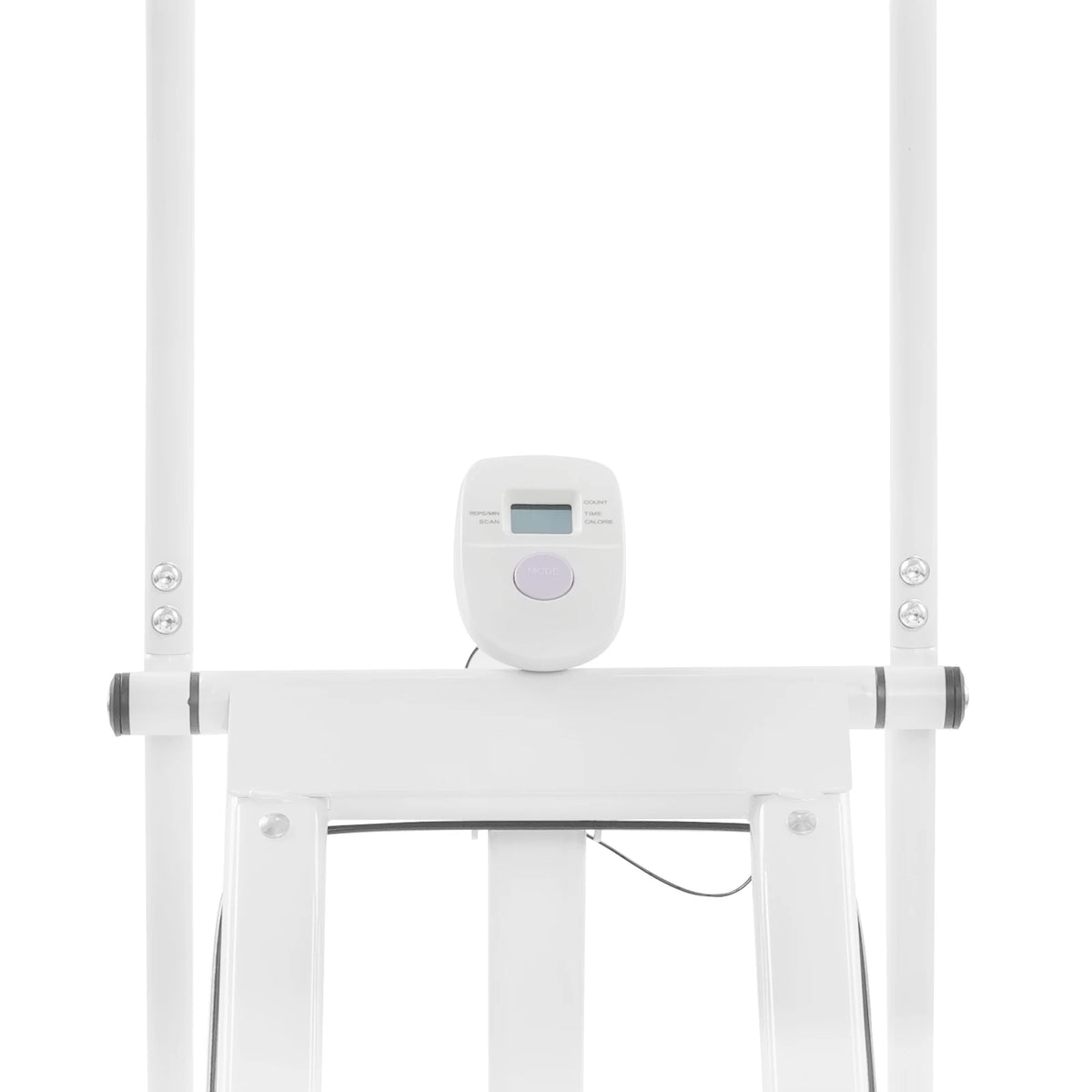 Stair stepper vertical climber with LCD monitor, white compact home gym cardio equipment by S And B Enterprise