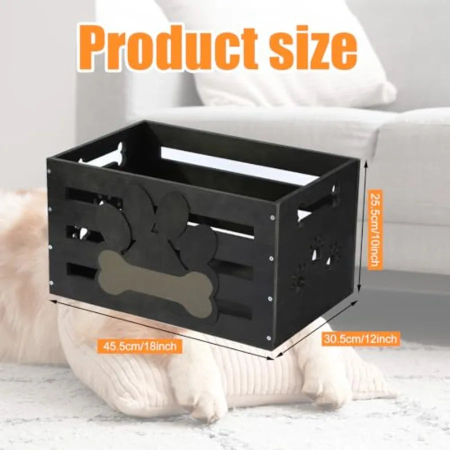 Yao Hui Huang Wooden Dog Toy Basket With Handles Storage