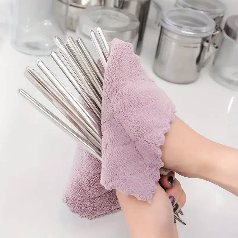 Soft Absorbent Cleaning Rags 10 Pack Reusable Dishcloths Quick Drying by S And B Enterprise
