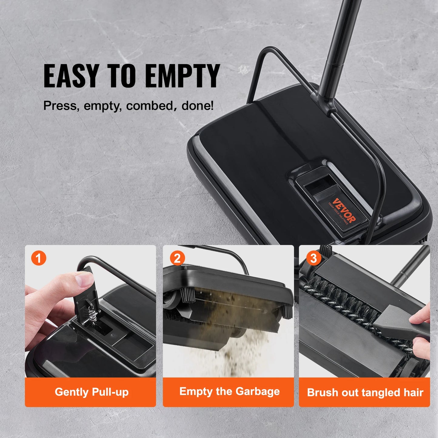 SucceBuy Manual Carpet Sweeper For Home Rugs And Wood Floors
