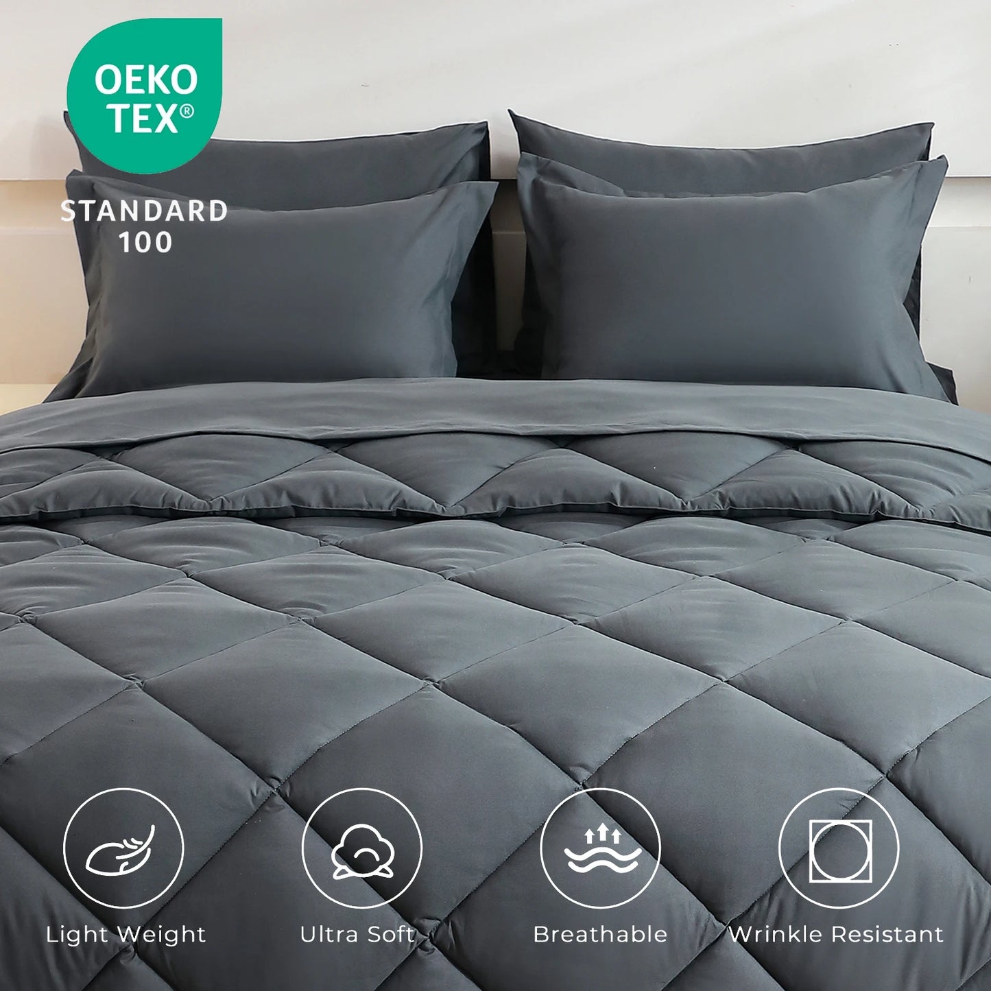 easYum Bedding Set With Comforter And Sheets For Bedrooms