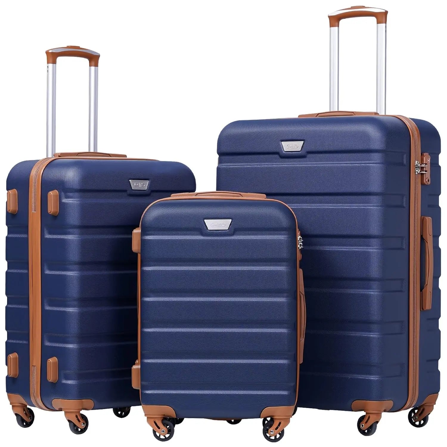 3 Piece Lightweight Durable Hardshell Luggage Set 360° Spinner Wheels TSA Approved Lock Suitcases, Customize by S And B Enterprise
