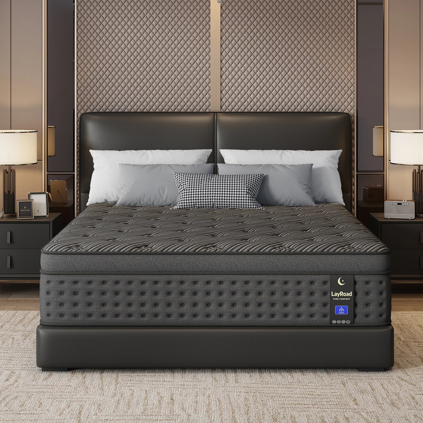 LayRoad Memory Foam Spring Mattress Boxed With Medium Firmness