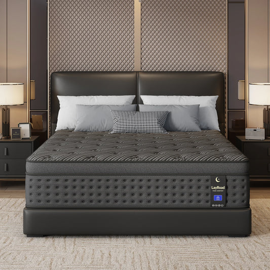 LayRoad Memory Foam Spring Mattress Boxed With Medium Firmness