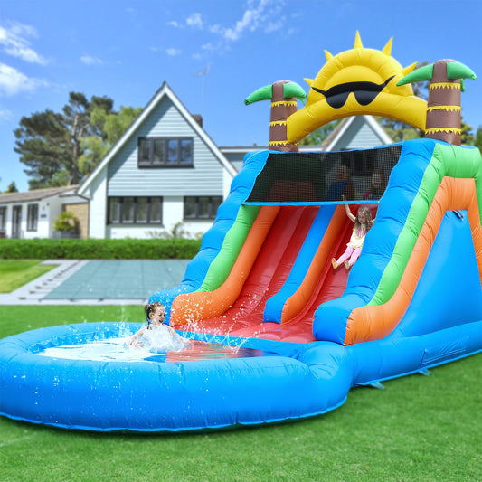 King Inflatable Water Slide With 1100W Blower For Outdoor Play