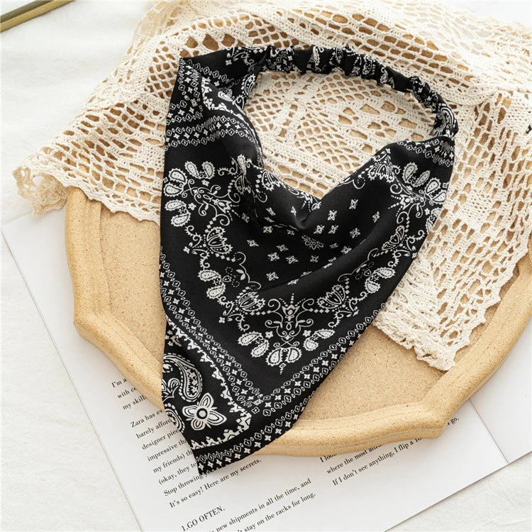 Bohemia Bandana Hair Scarf For Women Paisley Vintage Headwear