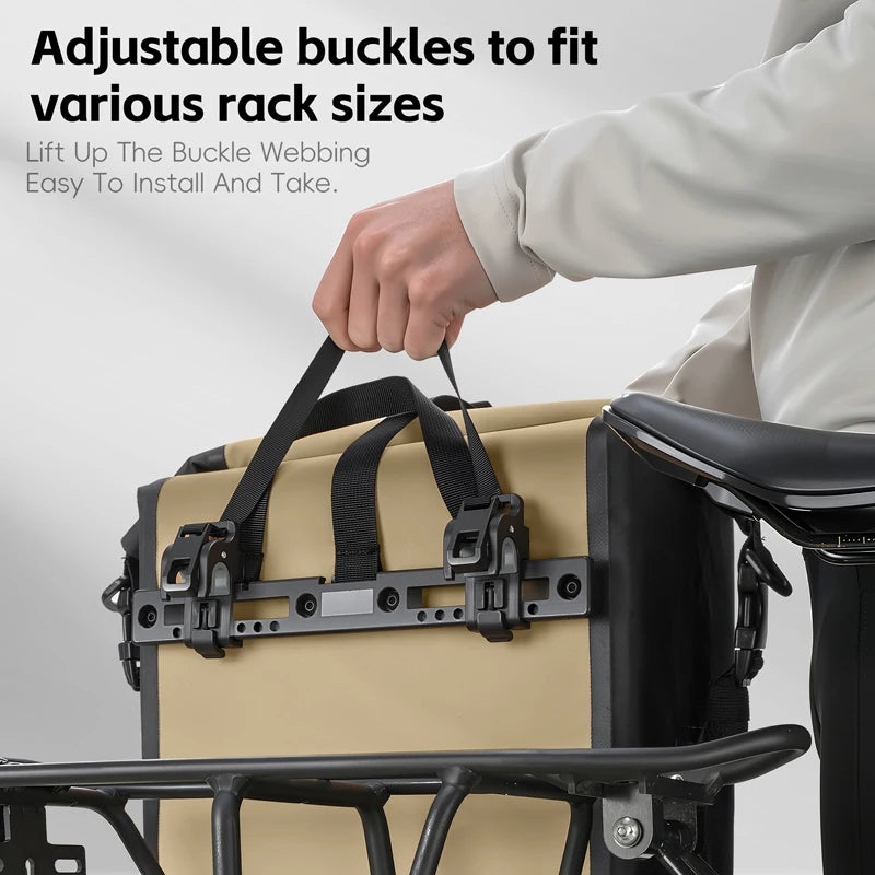 Bike Pannier Bag Waterproof Rear Trunk With Quick Release Buckle