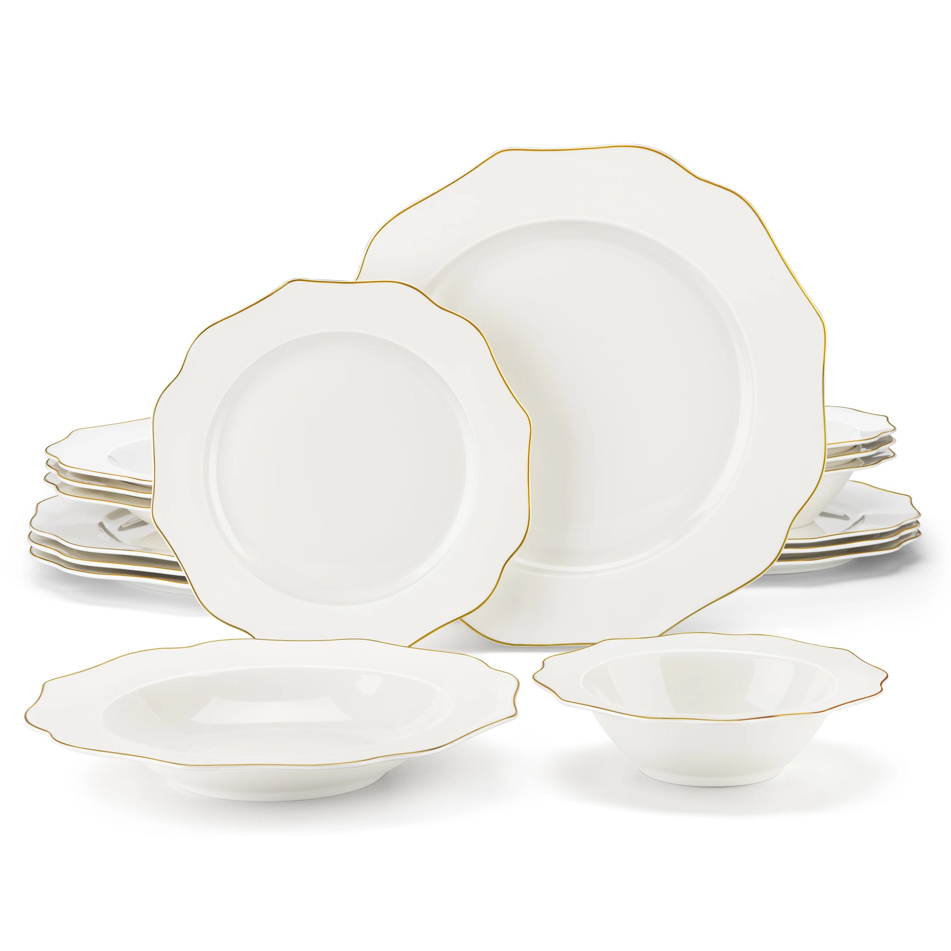 MALACASA Nordic Porcelain Tableware Set With Bowls And Plates by S And B Enterprise