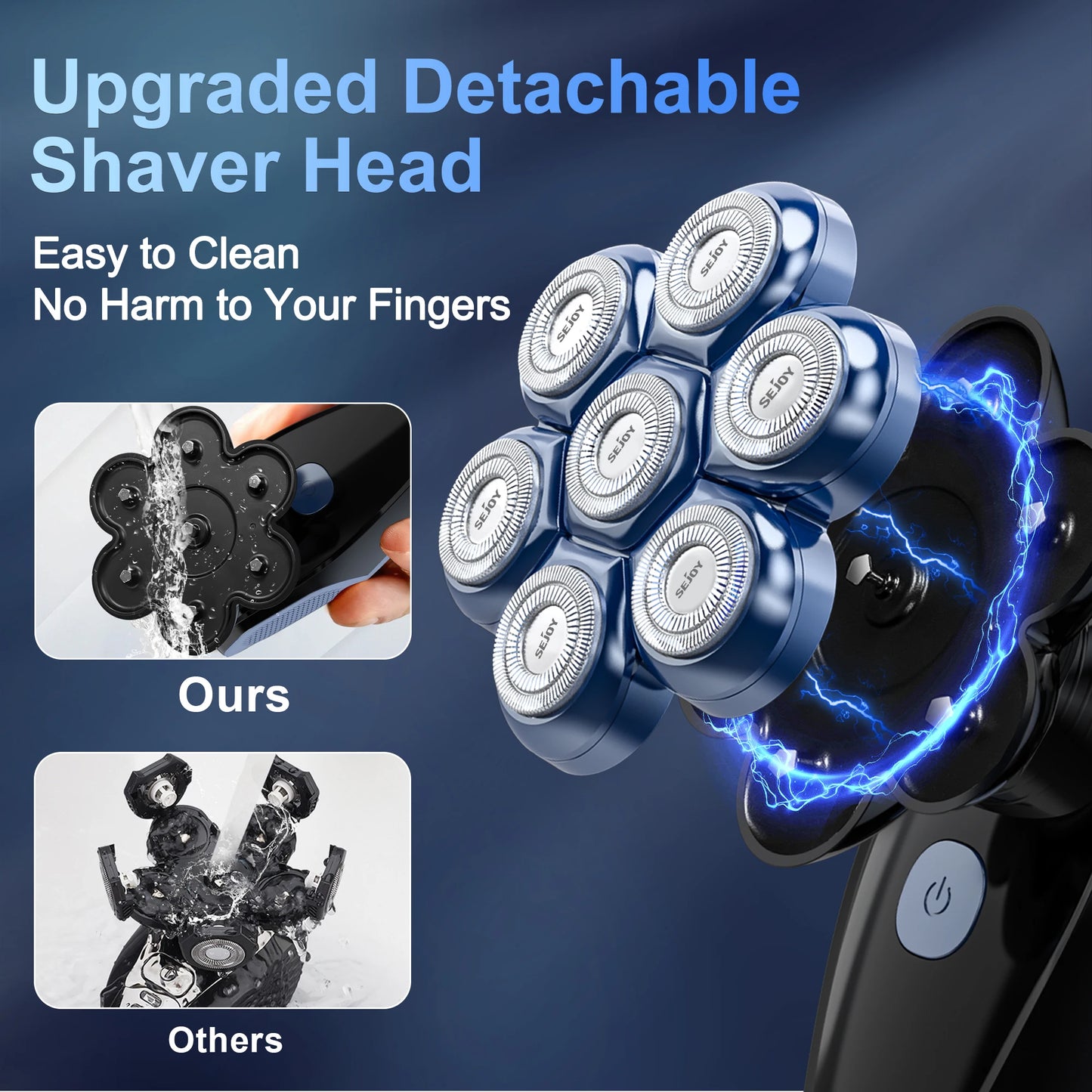 Sejoy 6-In-1 7D Head Shaver Grooming Kit by S And B Enterprise