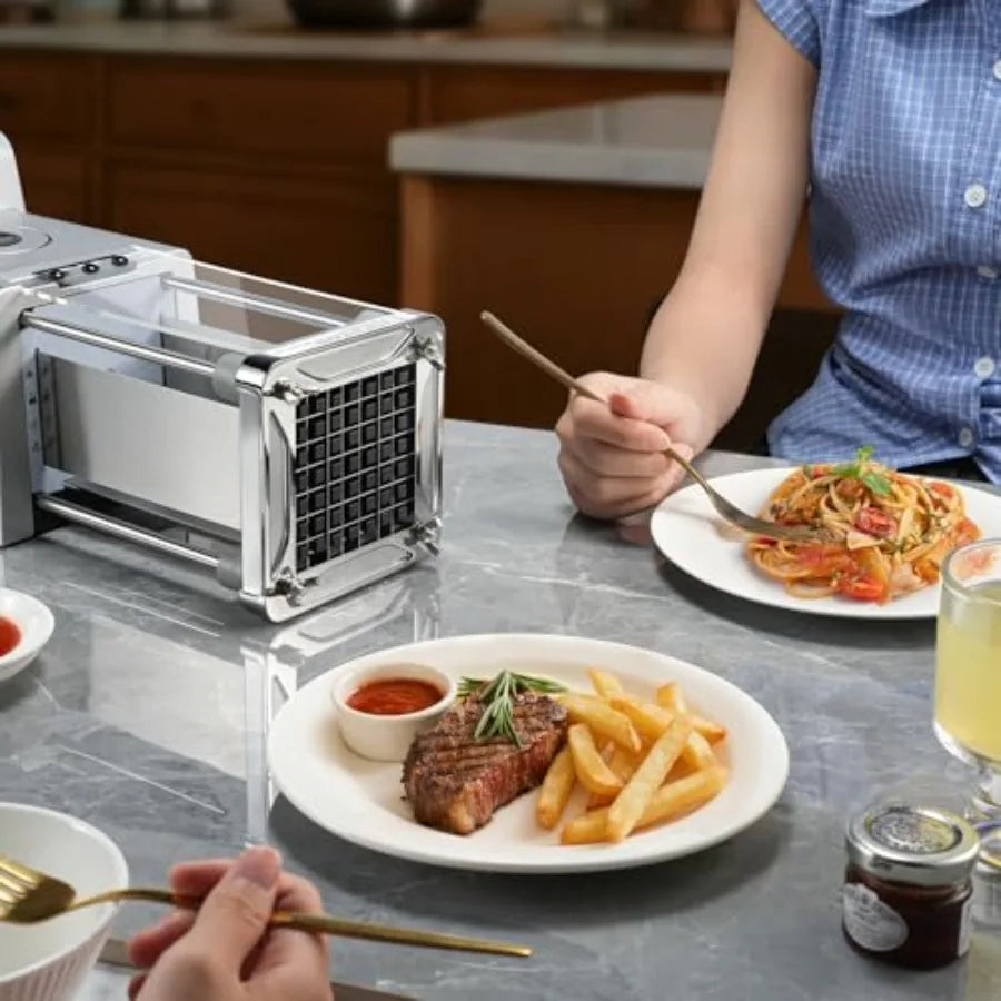 Electric French Fry Cutter With Stainless Steel Blades