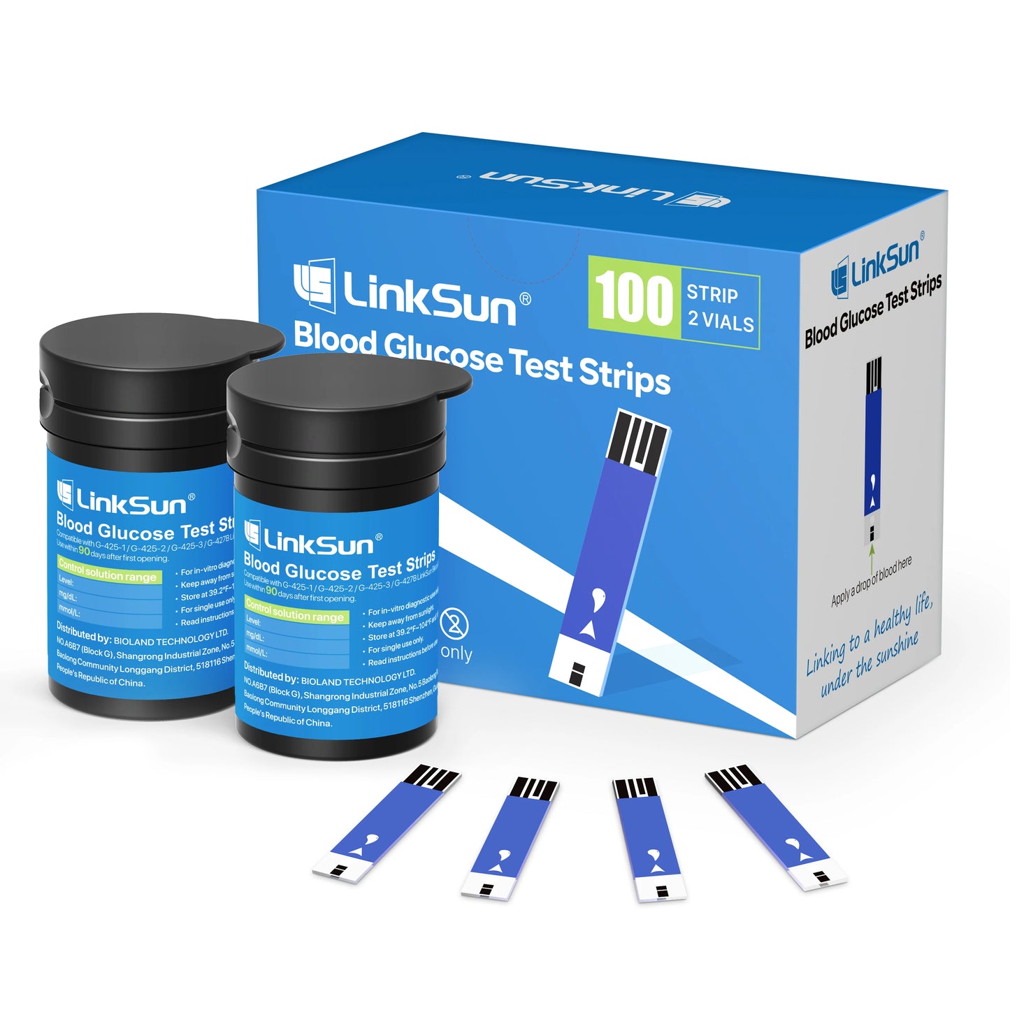 Linksun G-425-3 Blood Glucose Meter Glucometer Complete Kit
