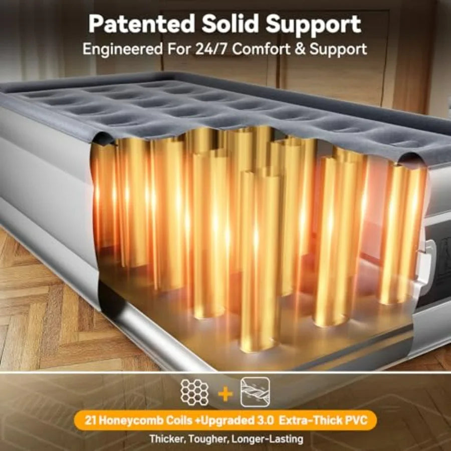 Twin Air Mattress With Built In Pump PVC Quick Inflate