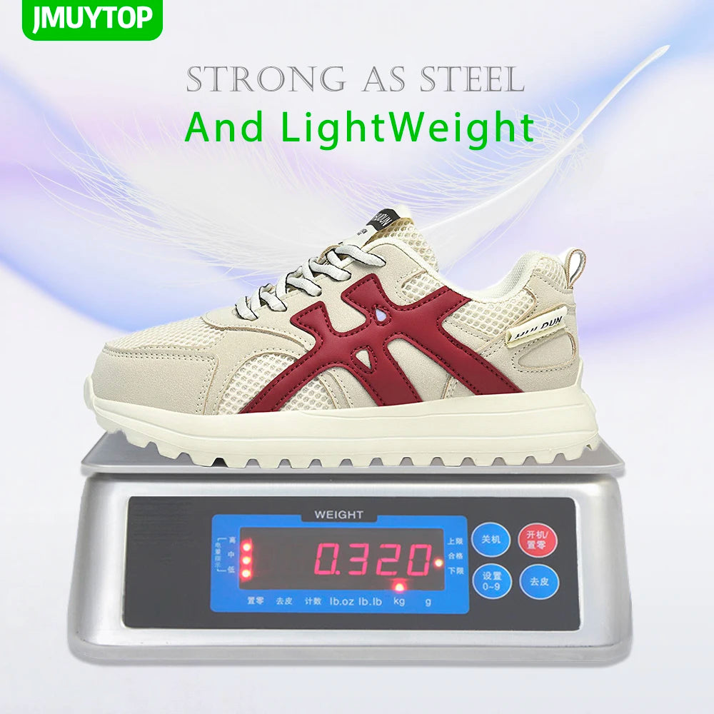 Lightweight Women Work Safety Shoes Breathable Non Slip Sneakers