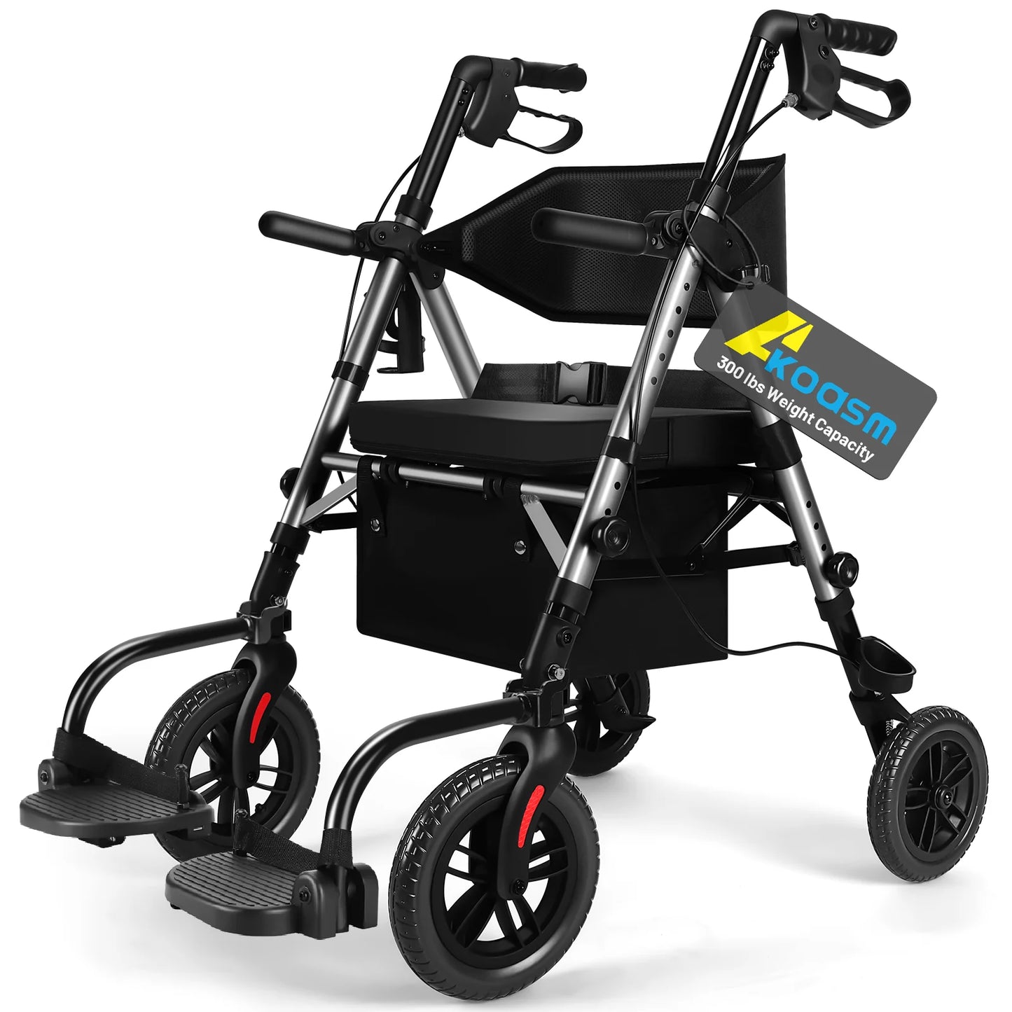 Rolling Walker Wheelchair Combo With Adjustable Seat And Handle by S And B Enterprise