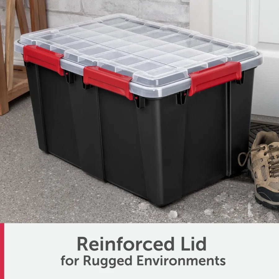 4 Pack Waterproof Gasket Tote Storage Bin With Airtight Lid