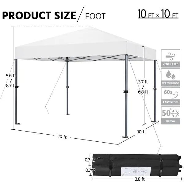 Pop Up Canopy Tent Instant Portable Outdoor Shelter For Events by S And B Enterprise