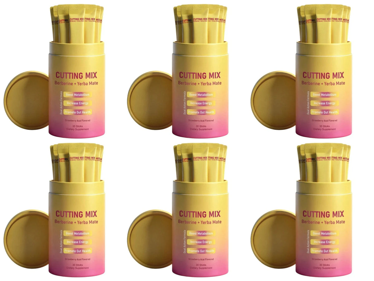Berberine HCl And Yerba Mate Powder Drink Mix with Chromium Vitamin B6 & B12 30 Sticks Daily Weight Management Supplement