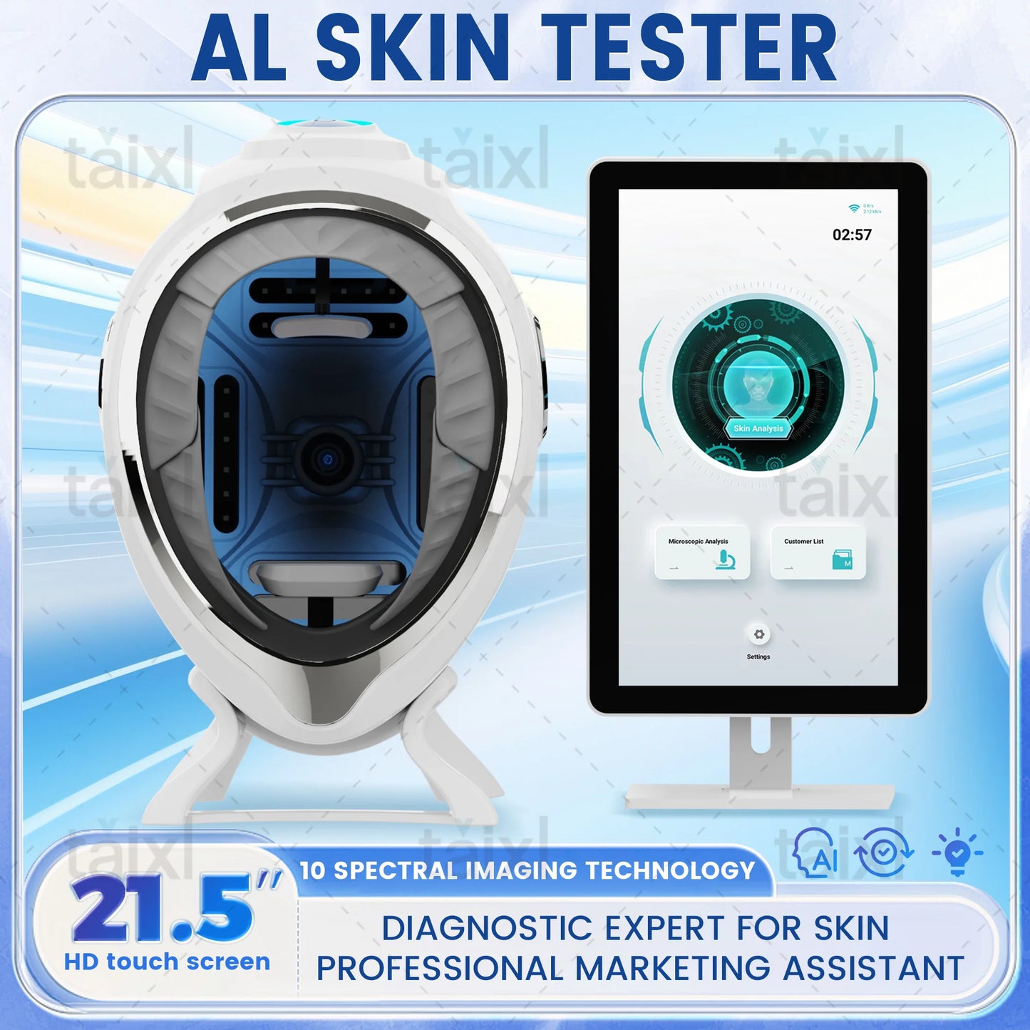 MYOSLIM 3D Skin Scanner AI Care Facial Analyzer Portable