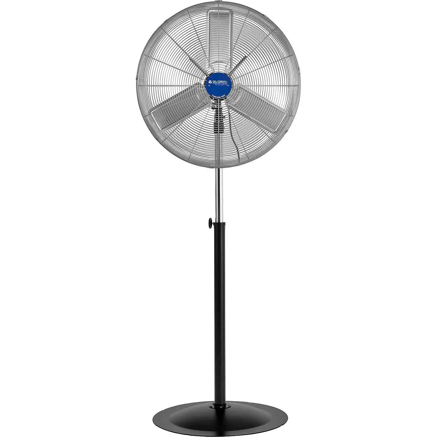 Heavy Duty Deluxe Oscillating Pedestal Fan, 30" Diameter, Safety Yellow, 1/2 HP, 10000 CFM, 3 Speeds, For Indoor, Customized by S And B Enterprise