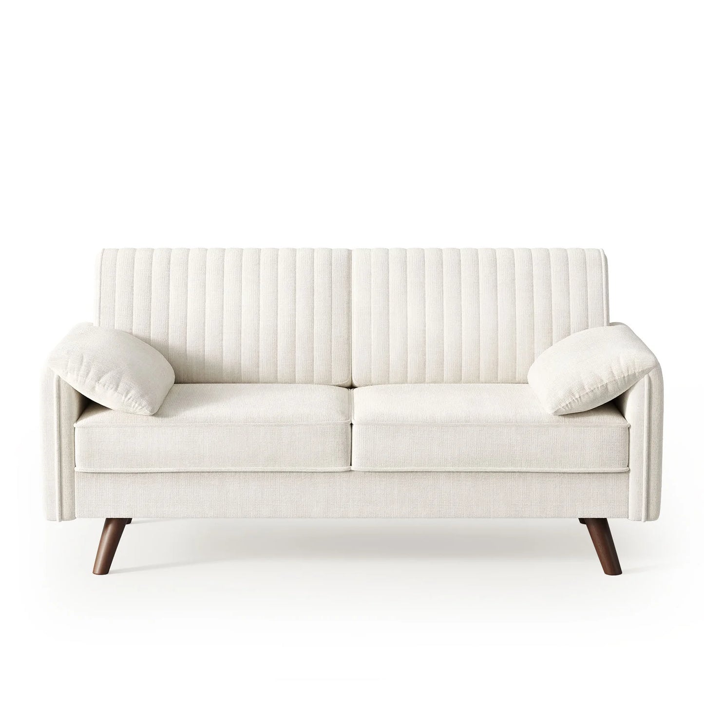 Chenille Loveseat Sofa For Small Spaces Deep Seat Comfort