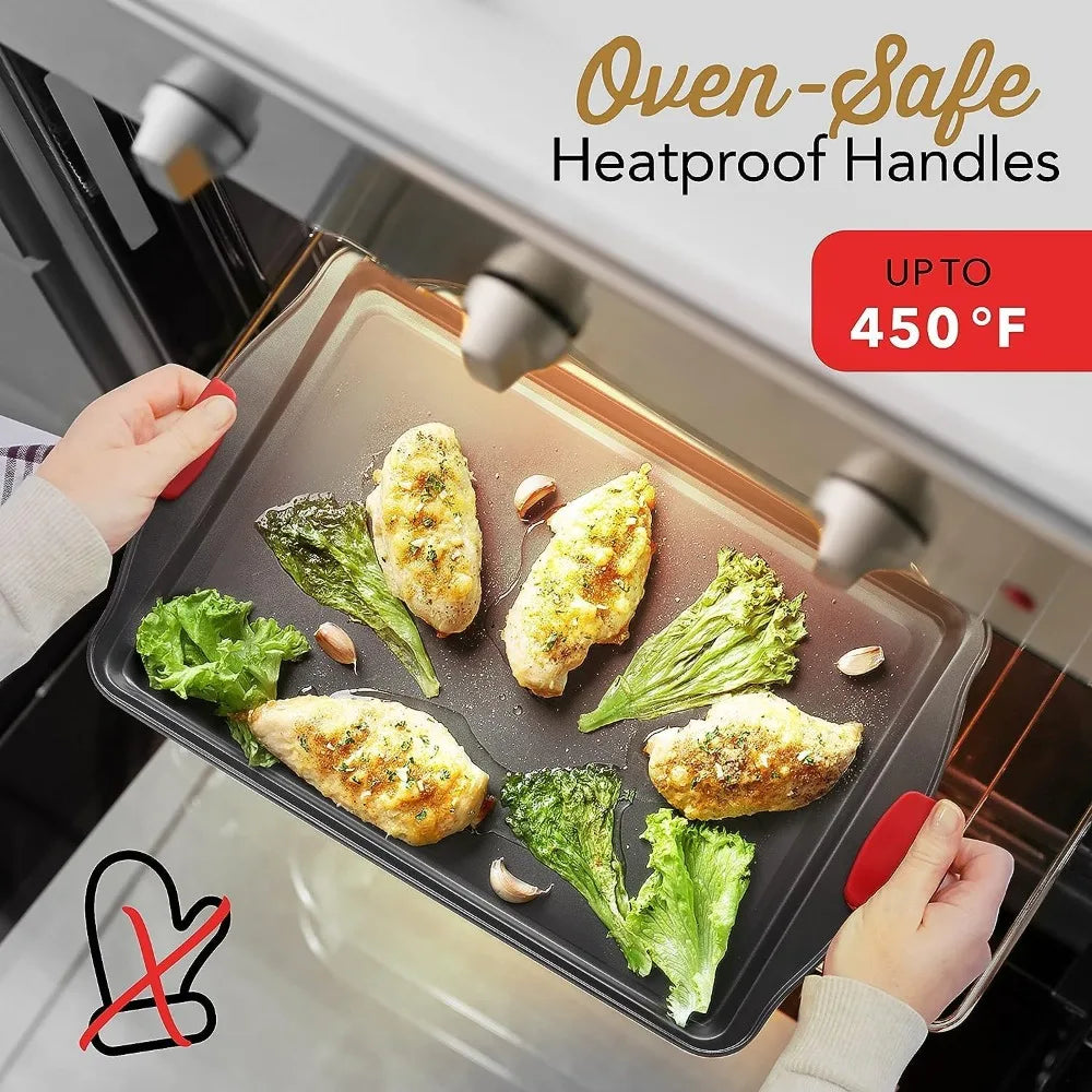 39-Piece Nonstick Baking Set, Carbon Steel, BPA-Free, Oven Safe to 450°F, Includes Muffin Pan, Cake Pan & Utensils by S And B Enterprise