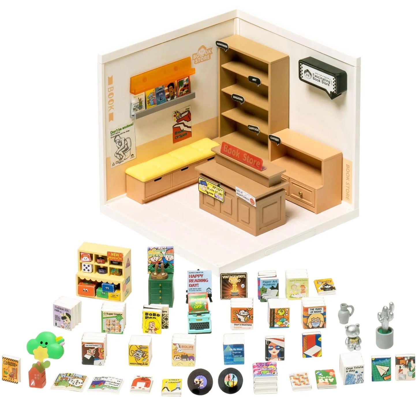 Robotime Rolife Super Creat Plastic Building Blocks Miniature House Kit