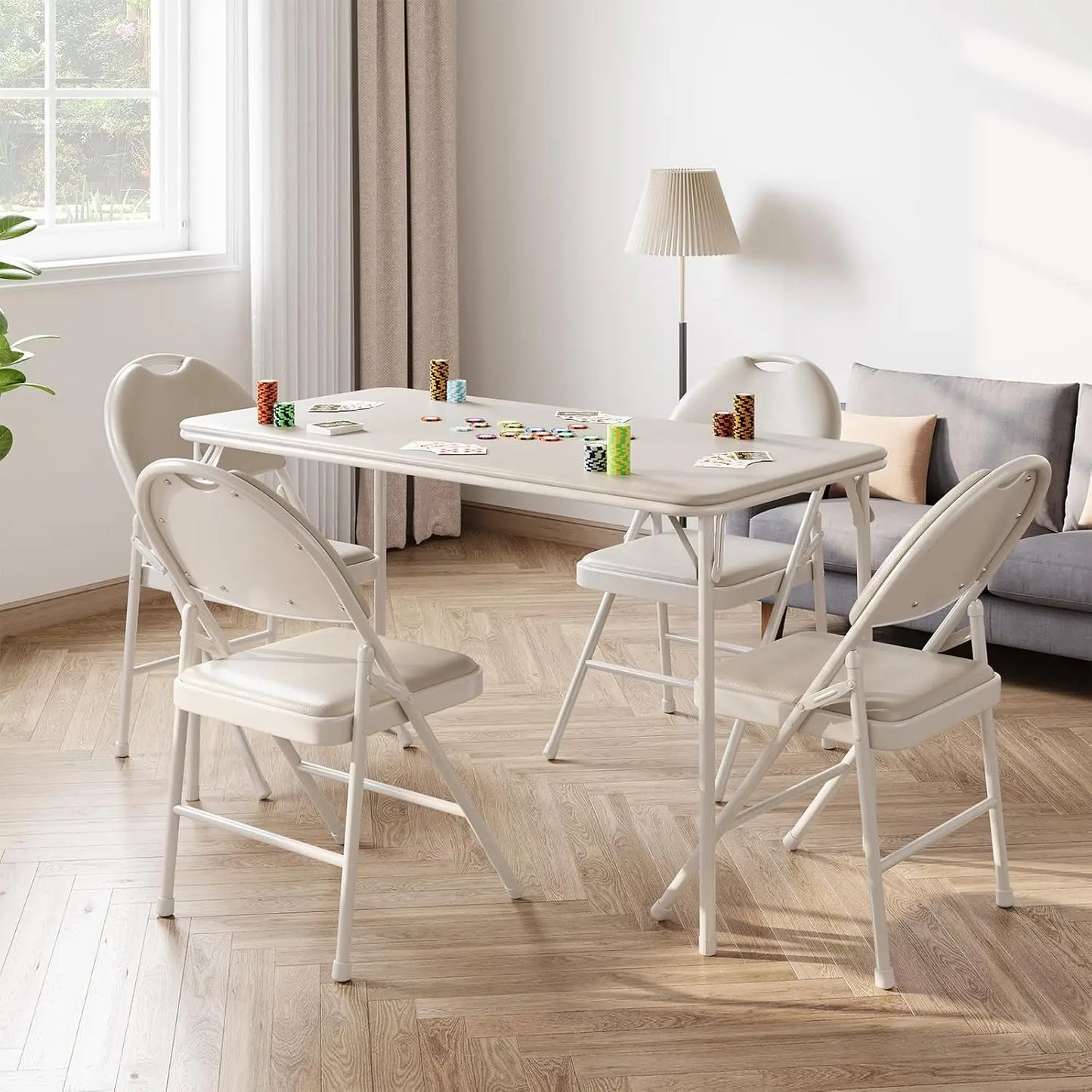 Portable Folding Table and Chairs Five-Piece Set