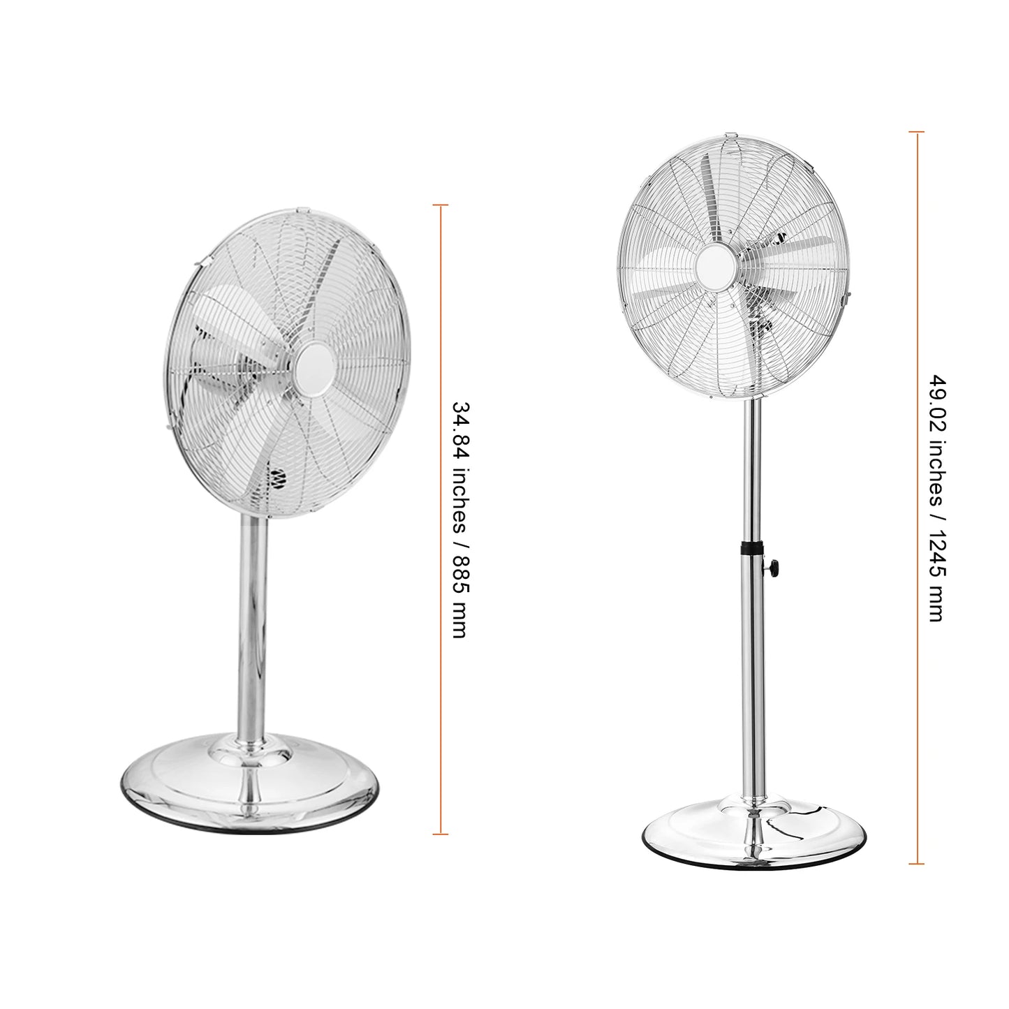 SucceBuy Industrial Pedestal Fan 16/18/24 Inch 75-Degree Oscillating Fan Height Adjustable Standing Fans with 3 Adjustable Speed by S And B Enterprise