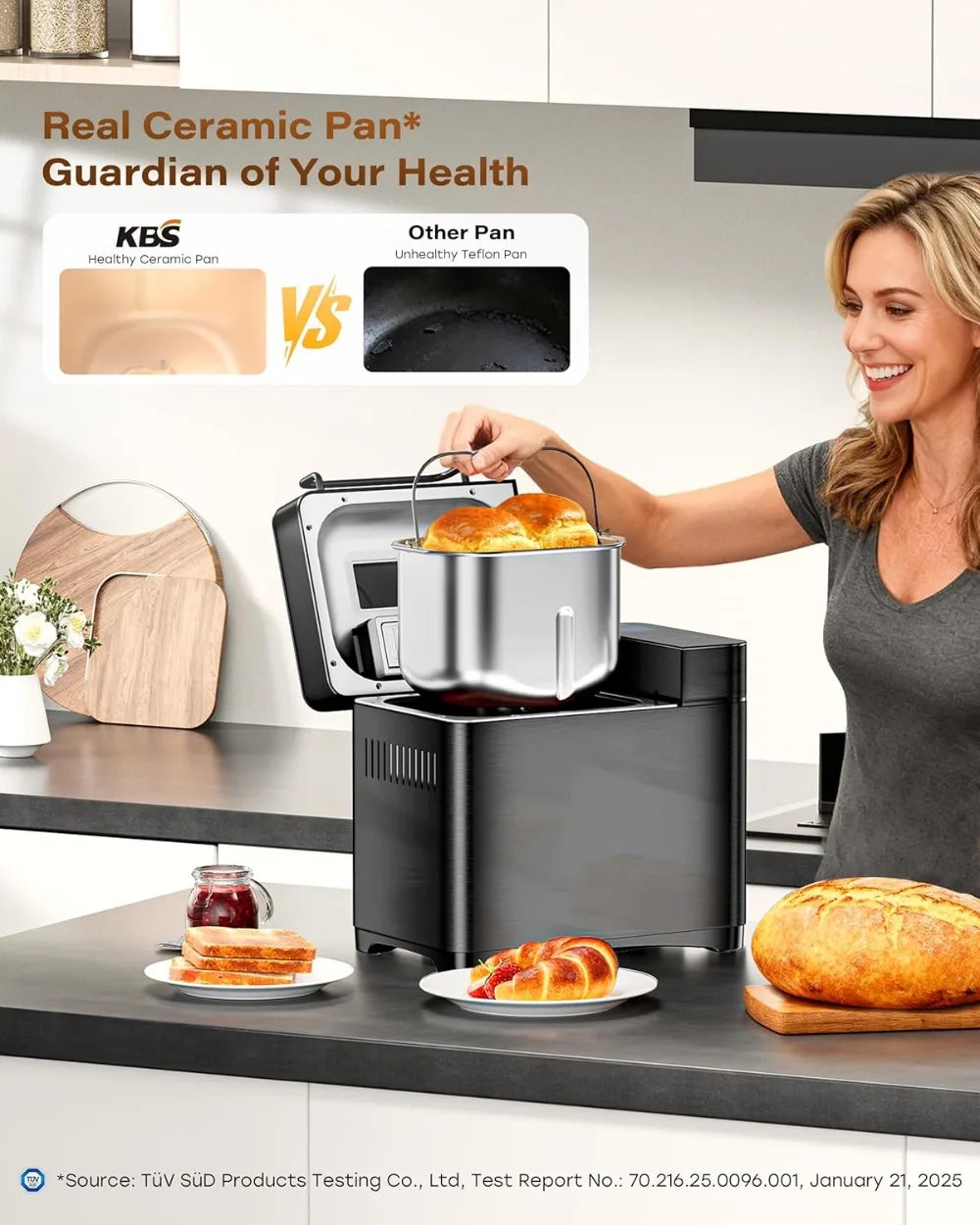 710W Convection Bread Maker With Dual Heaters And Nut Dispenser by S And B Enterprise