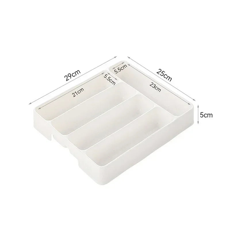 Multi Compartment Cutlery Tray Kitchen Drawer Organizer For Spoons by S And B Enterprise