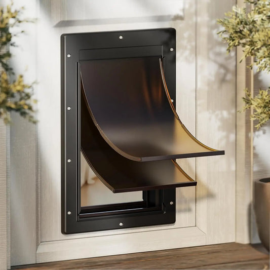 Pet Door With Double Magnetic Flaps For Easy Install