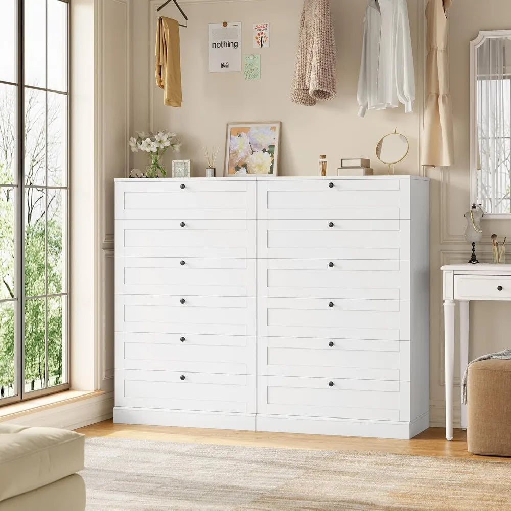 Exquisite 6-Drawer Dresser For Bedroom, Modern Vertical Storage by S And B Enterprise