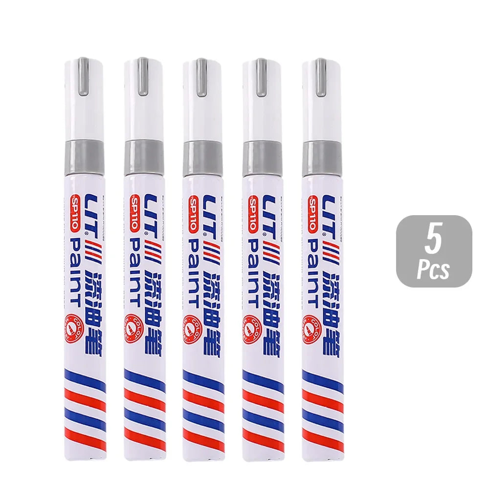 3mm 10p Colorful 8 Colors Permanent Paint Marker Waterproof White Markers tire tread rubber fabric Paint metal Paint Marker Pens by S And B Enterprise