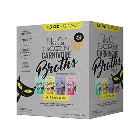 Tiki Cat Born Carnivore Broths Wet Cat Food Toppers Pack by S And B Enterprise
