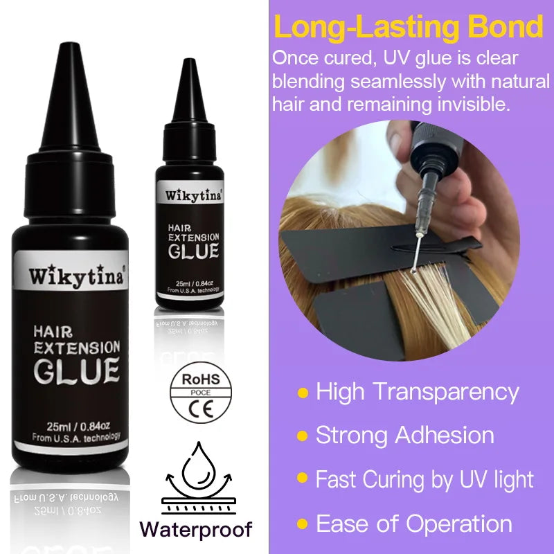 Wikytina UV Light Hair Extension Tool Kit With Adhesive Remover