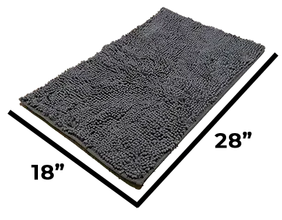 Muddy Mat Doormat by S And B Enterprise, gray microfiber paw-cleaning rug, highly absorbent and non-slip