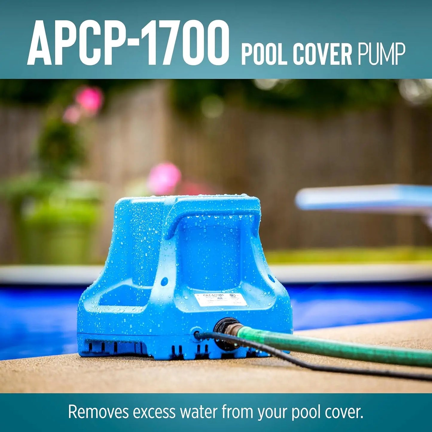 Automatic Submersible Pool Cover Pump 1745 GPH One Third HP
