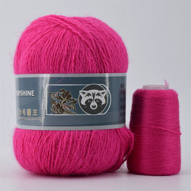Mink Fur Yarn for Yarns for Knitting and Crochet 2-Ply Lace T Shirt Yarn for Hand Knitting Needlework 1 Skein 340 M 50+20g by S And B Enterprise