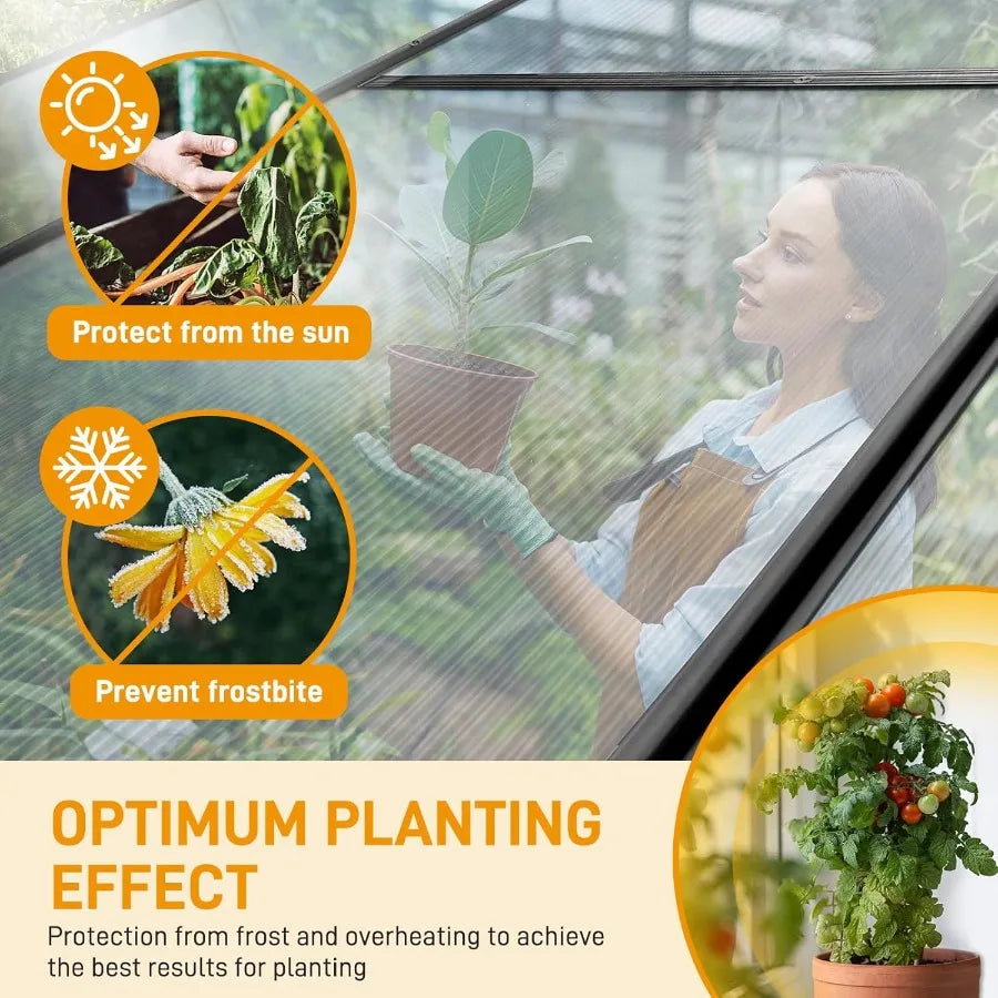 Polycarbonate Outdoor Greenhouse For Gardens Walk In Aluminum Frame