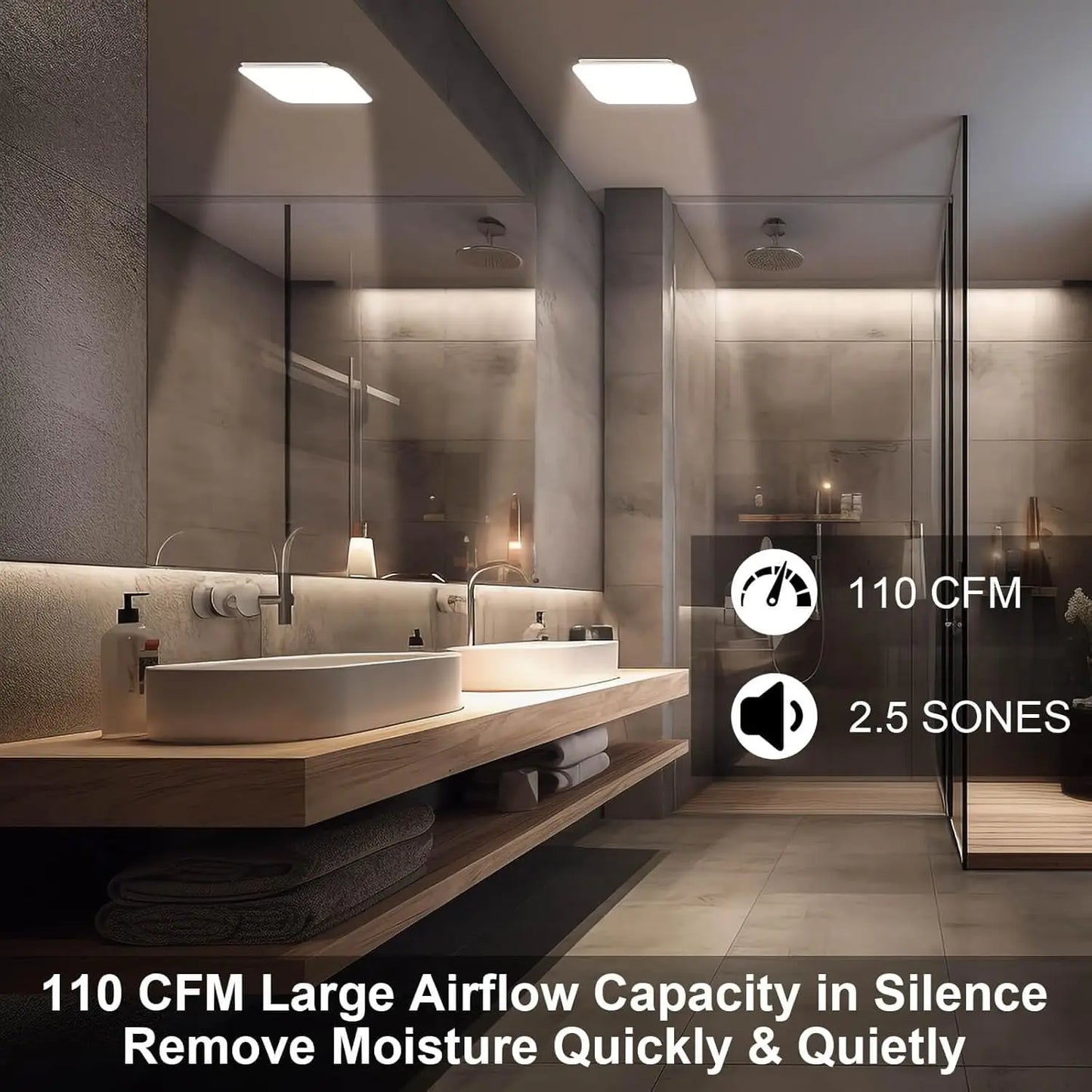 JOEAONZ Three Temperature LED Bathroom Exhaust Fan With Light by S And B Enterprise